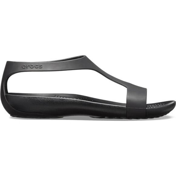 Womens Black Lightweight Sandals Comfortable Strappy Summer Slip On Shoes - Picture 5 of 7
